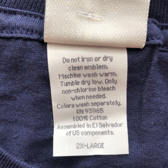 BRIAR Creek Size 2XL Navy United States of America Crew Neck Tee NWT - Picture 7 of 7